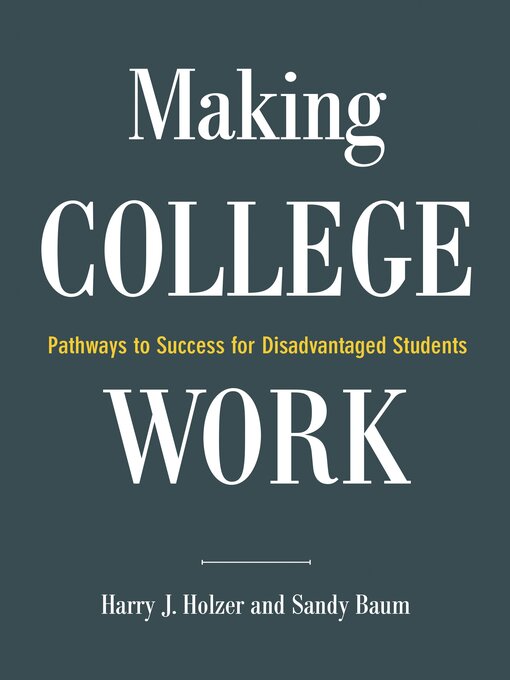 Cover image for Making College Work